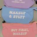 6 Pack Small Cosmetic Canvas Makeup Bags for Women with Zipper, 3 Colors and Designs (8 x 4 x 6 In)