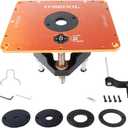 O'SKOOL Router Lift Systems for 4.2" Diameter Motors, 9-1/4'' x 11-3/4'' Plate 5-Piece Insert Ring Kit, RTS013