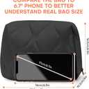 Makeup Bag, Wide-open Cosmetic Bag, Toiletry Bag for Women, Travel Essentials Organizer, Compact Lightweight for Daily Use (Black)