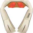 Nekteck Neck Massager for Pain Relief Deep Tissue, FSA Eligible Shiatsu Back Massager with Heating 3D Kneading Massage Pillow for Shoulder Leg Muscle, Office Home Car Use, HSA Eligible, Plug-in Use (Beige)