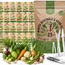 Organo Republic 25 Winter Vegetable & Herb Garden Seeds Variety Pack for Outdoors & Indoor Home Gardening 22,840+ Non-GMO Heirloom Seeds Broccoli Beet Carrot Cabbage Radish Pea Mint Thyme Parsley