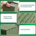 11x11x11 Cube Storage Bins Set of 4, Storage Baskets for Shelves, Green