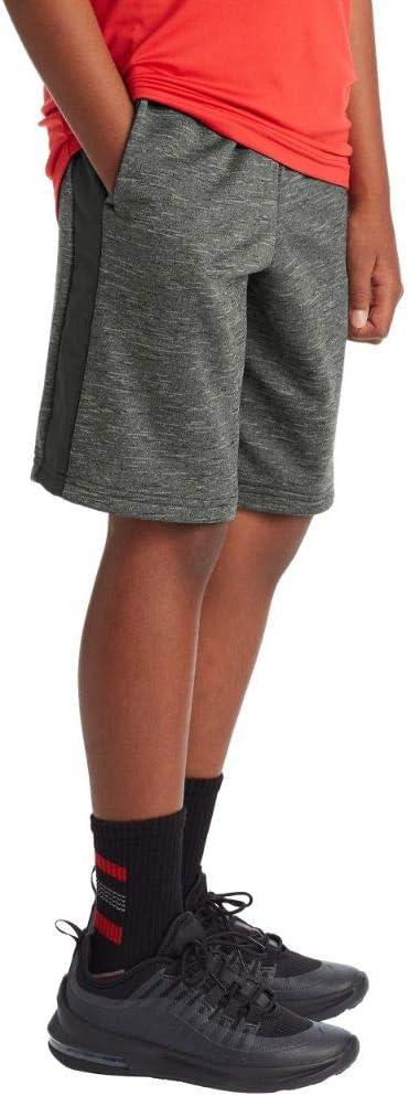 C9 Champion Boys' Tech Terry Woven Pieced Shorts, Concrete Heather/Charcoal, X-Large
