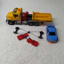 haomsj Big Tow Trucks Toy Trucks with Hook and Car for Boys Pull Back Truck Toys with Light and Sound for Kids (1:18 Plastic Tow Truck)