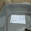 Amazon Basics Cat Litter Box with Lid, No-Mess, Spacious Enclosed Design with Odor Control, Easy Access, Stain Resistant, 26" x 23" x 20", Charcoal