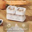 Rapid Electric Egg Cooker for Hard Boiled Eggs, 16 Eggs Capacity Egg Boiler with Timer(0.5-9.5H), Auto Shut-Off/2 Tiers, Egg Steamer for Soft/Hard/Poached Boiled Eggs