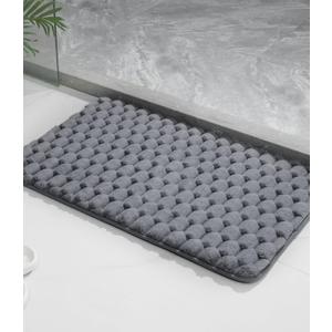 YIHOUSE Bathroom Rugs 20"x32", 1 inch Thick Extra Soft Absorbent Bath Mat for Bathroom, Non-Slip, Dry Quickly, Machine Washable Bath Rug for Sink, Shower, Toilet, Grey