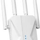 WiFi Extender Signal Booster, 2025 WiFi Extender AC1200Mbps Dual Band (5.8GHz/2.4GHz), WiFi Booster with Ethernet Port for Home Covers up to 10000 Sq.ft, Compatible with More Devices