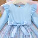4T Toddler Girl Easter Clothes Bunny Rabbit Egg Dress Holiday Clothing Blue