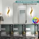 CANEOE 2Packs Modern LED Wall Sconce 6000K Gold Indoor Wall Light Fixtures Acrylic Wall Sconce Lighting for Living Room Bedroom Bedside Bathroom Hallway Stairway Wall Lamp (Gold, 2 Packs, 6000K)