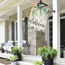 CROWNED BEAUTY Spring House Flag Floral 28x40 Inch Double Sided for Outside Welcome Burlap Large Yard Holiday Decoration CF747-40