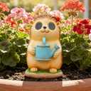 Garden Statues Hedgehog with Solar Moving LED Eyes Outdoor Animal Figurines Decorations for Patio Yard Lawn Ornaments Gifts for Birthday Easter Housewarming (Hedgehog)
