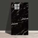 Haimin Wall Panels Peel and Stick 20 Pieces 23.6x11.8in (38.7 Sq. Ft. Coverage) Lightweight Backsplash Marble Look Tilenot Real Marble, Ideal for Kitchen Bathrooms Living Rooms Bedrooms (Black-JGH)