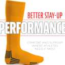 2 x Franklin Sports Youth Baseball + Softball Socks - Baseball + Softball Knee Socks for Kids - Boys + Girls Tall Sports Socks (Orange) Large