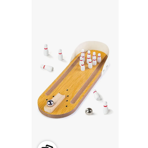 Table Top Mini Bowling Game Set-Tabletop Wooden Board Mini Arcade Desktop Tiny Bowling Shooting Alley Office Desk Stress Relief Gadgets Small Finger Toys Fun Gag Gifts for MenWomen Kids Teens Boys