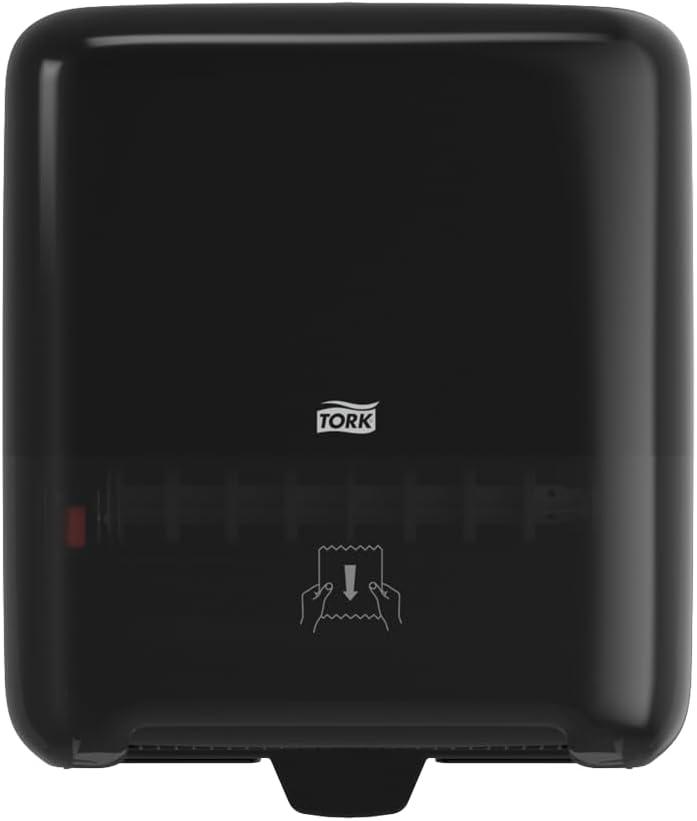 Tork Matic Paper Towel Dispenser, 5510282, Elevation Design - Paper Hand Towel Dispenser H1, One-at-a-Time dispensing with Refill Level Indicator, Black
