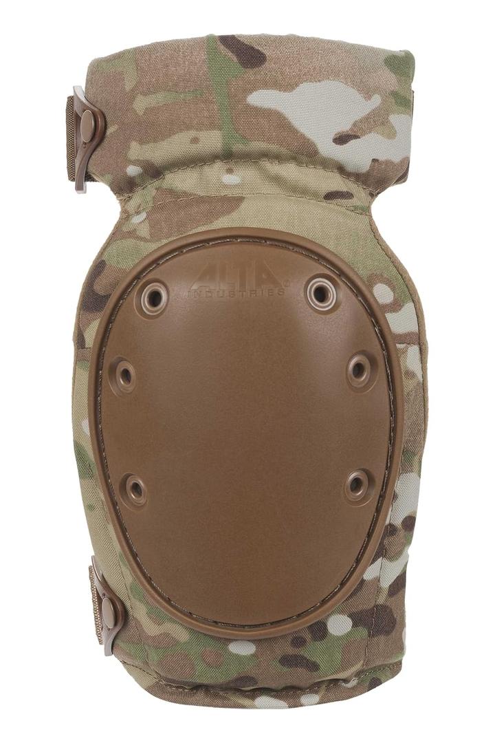 ALTA 52943.16 AltaCONTOUR LC Gel Insert Knee Protector Pad, MultiCAM Cordura Nylon Fabric, AltaLOK Fastening, Flexible Cap, Long, Coyote