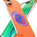 GRECAZO Magnetic Slim Frameless Case for iPhone 17, Orange