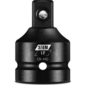 1F To 3/4M Impact Socket Adapter, Cr-Mo Steel Exceeds ANSI Standards, Square Drive Reducer for Impact Driver Wrench