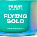 4 x Friday Collective Flying Solo Candle, Fresh & Clean Scented, Made with Essential Oils, 3 Wicks, 13.5 oz