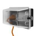 ENERLITES Extra-Duty Weatherproof Enclosure, Outdoor Outlet Cover, Outdoor Decorator/GFCI Receptacles, Dual Installation, Horizontal or Vertical Use, 1-Gang 6.1 x 3.4 x 2.8, Clear Cover, IUC1HV-D
