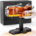 Whiskey Decanter Set, Gifts for Men, Handcrafted Airplane Shaped Liquor Dispenser with 2 Magnetic Glasses, Anniversary, Birthday Present for Husband, Dad, Him, Unique Home Bar Accessories