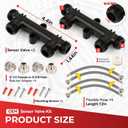 Compatible WP596816(2-Pack) OEM Brass Water Sensor Kit, Includes 4 x 12" Supply Lines, 4 x1/2" FTPto 3/8"MPT Fittings.