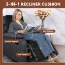 ROYALAY Extra Large Recliner Cushions for Elderly, Memory Foam Recliner Chair Cushion with Back Relief, Supportive Cushion for Recliner Chair with Washable Cover for Elderly, Black