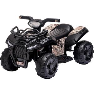 ATV for Kids, 6V Battery Powered Toddler 4 Wheeler w/Music, Light, 1.2mph Max Speed, Kids ATV 4 Wheeler for Toddlers Aged 1.5-3 Years Old, Black