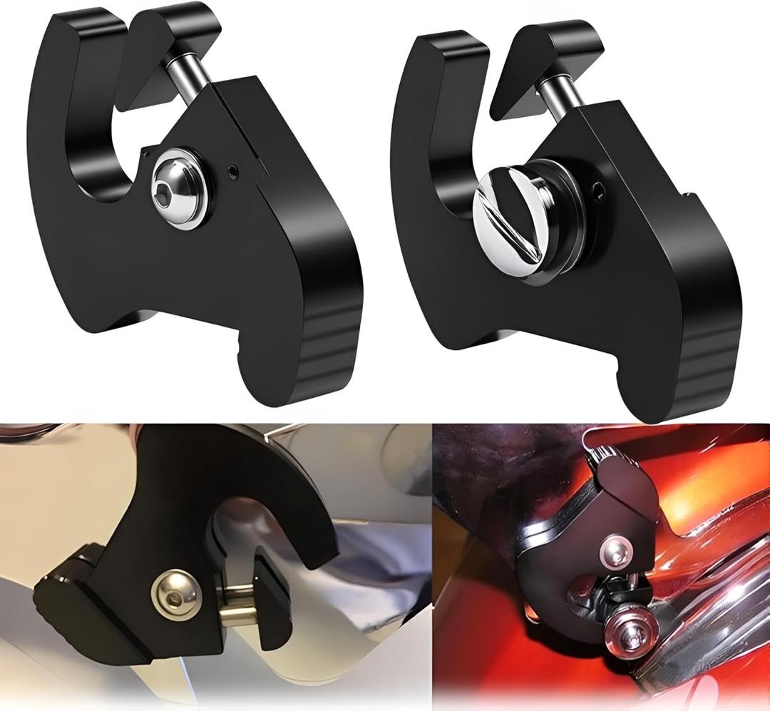 Motorcycle Detachable Rotary Mounting Sissy Bar Latch Clips Kit Compatible with Harley Davidson Touring Softail Dyna Sportster Road King Glide Electra Street Glide 1200 883 1986-2023
