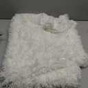 LOCHAS Super Soft Shaggy Faux Fur Throw Blanket, Plush Fuzzy Sherpa Throw Blanket for Couch, Cozy Fluffy Cream White Blankets for Bed Chair Sofa, 30'' x 40''