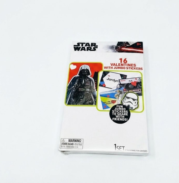 16 Valentines With Jumbo Stickers Pack Of 2