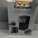 Cuisinart Automatic Grind & Brew 10-Cup Coffee Maker with Blade Grinder, Programmable Coffee Machine Glass Carafe with 1-4 Cup Setting, Brew Pause, Grind-Off Option, DGB-450NAS, Black/Stainless Steel