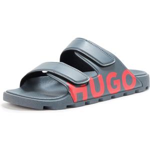 HUGO, Double Strap Adjustable Sandal, grey microchip, 8