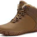 Womens Mens Barefoot Boots | Waterproof Winter Snow Boots | Warm Ankle Booties with Arch Support | Wide Width Hike Work Shoes | Zero Drop Sole |