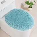Microfiber Toilet Lid Cover, 19.5"x15" Machine Washable Toilet Seat Covers, Soft Absorbent Toilet Seat Lid Cover, Only Fit Elongated Toilet Seat