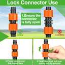 Tujoe 50 Pcs Drip Irrigation Fittings, 5/8 Inch Universal Barbed Locking Connectors for 16-17mm Drip Tape Tubing and Sprinkler System, Durable Line Coupling Irrigation Tools