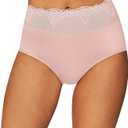 Bali Women's Brief Underwear, Passion For Comfort Women's Panties, Seamless Brief Underwear for Women (7, Sheer Pale Pink)