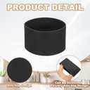 uxcell 6Pcs Silicone Cup Sleeves, 3.3" Coffee Cup Protective Sleeve Heat Resistance Reusable Nonslip Glass Bottle Protector for Coffee Tea Cold Hot Drinks Home Travel Mug Glasses, Black
