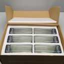 APT 1101 27 oz Glass Storage Jars with Bamboo Lid, set of 6, glass canisters with airtight lids, Clear jars with lids for Cookie, Candy, Tea, Coffee Bean and Rice, Black