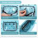 6 Packs,Accessories for Medium XL Bogg Bag,Includes Silicone Phone Holder,PVC Insert Bag,Hooks,and Keychain.Accessories Can Be Installed Inside or Outside (Gray)