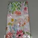 Wildflower Baby Shower Tablecloth Decorations 3Pcs Spring Floral Tablecloth Disposable Wildflower Table Cover for Summer Spring Wedding Flower Birthday Baby Shower Tea Party Decorations