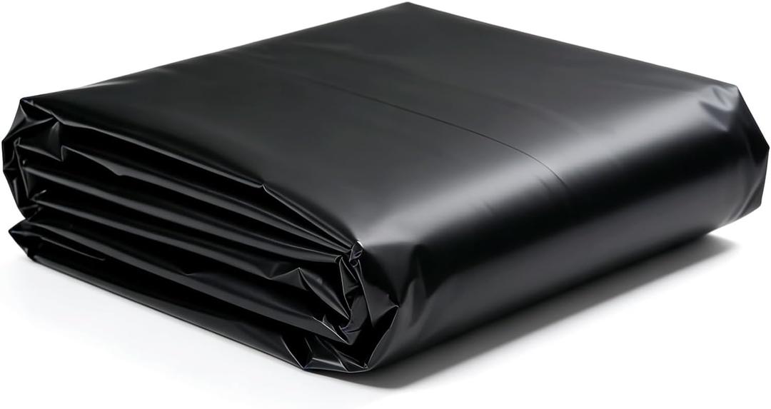 4 Mil Black Plastic Sheeting Roll, 4 FT x 100 FT Heavy Duty Plastic Roll for Garden Weed Barrier, Landscaping, Vapor & Dust Protection