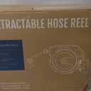 Giraffe Tools Retractable Garden Hose Reel 1/2 Inch x 130 ft, Super Heavy Duty, Any Length Lock, Slow Return System, Wall Mounted and 180 Deg Swivel Bracket