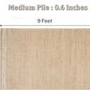 6' x 9' Jute & Wool Mini Check Area Rug with 4-Inch Border | Handwoven, Pile - 0.6"| Living Room, Dining & Bedroom Rug, Neutral Indoor Natural Farmhouse Dcor (6' x 9')
