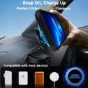 Magnetic Compatible with iPhone 12 Pro Max & iPhone 13 Pro Max Case, [Built-in Invisible Kickstand][Compatible with Mag-Safe] Slim Translucent Matte Phone Case for iPhone 12/13 Pro Max, Black