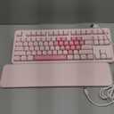 YUNZII B87 Wireless Mechanical Keyboard, QMK/ VIA Programmable, TKL Layout 87 Keys, BT/ 2.4G/ USB-C, Hot Swap Gasket Mount RGB Backlit Gaming with Wrist Rest for Win/ Mac (Pink, Milk V2)