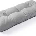 SUNROX LokGrip Non Slip Tufted Memory Foam Bench Cushion, FadeShield Water Resistant Durable Thicken Outdoor/Indoor Bench Seat Pads 36x14x4 inch, Heather Grey