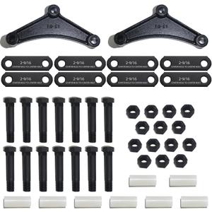 Trailer Axle Equalizer Shackle Kit 2-9/16" Straps, Trailer Suspension Shackle Kit, Tandem Axle Trailer Shackles Equalizers Kit for Double Eye Leaf Springs 3500 lbs-5200 lbs Axles Trailer Axle Equalizer Shackle Kit 2-9/16" Straps, Trailer Suspension Shackle Kit, Tandem Axle Trailer Shackles Equalizers Kit for Double Eye Leaf Springs 3500 lbs-5200 lbs Axles