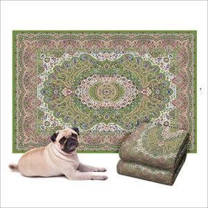 LOVEWAG Washable Dog Pee Pads, 16" x 24", Waterproof, Non-Slip, Super Absorbent, Reusable Machine-Washable, 2-Pack (Peacock Garden)